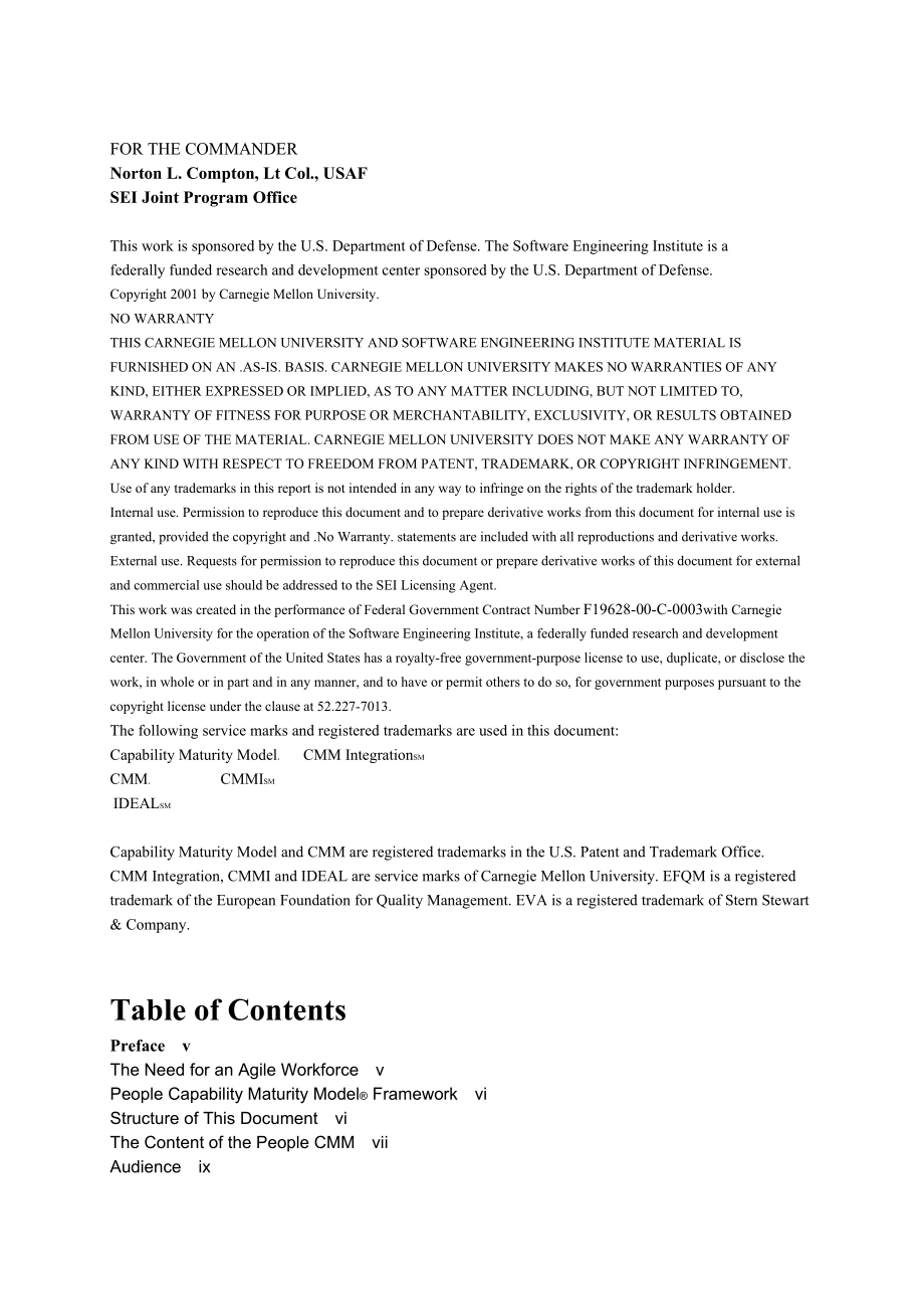 PCMM(PeopleCapability Maturity Model)官方版本.doc_第2页