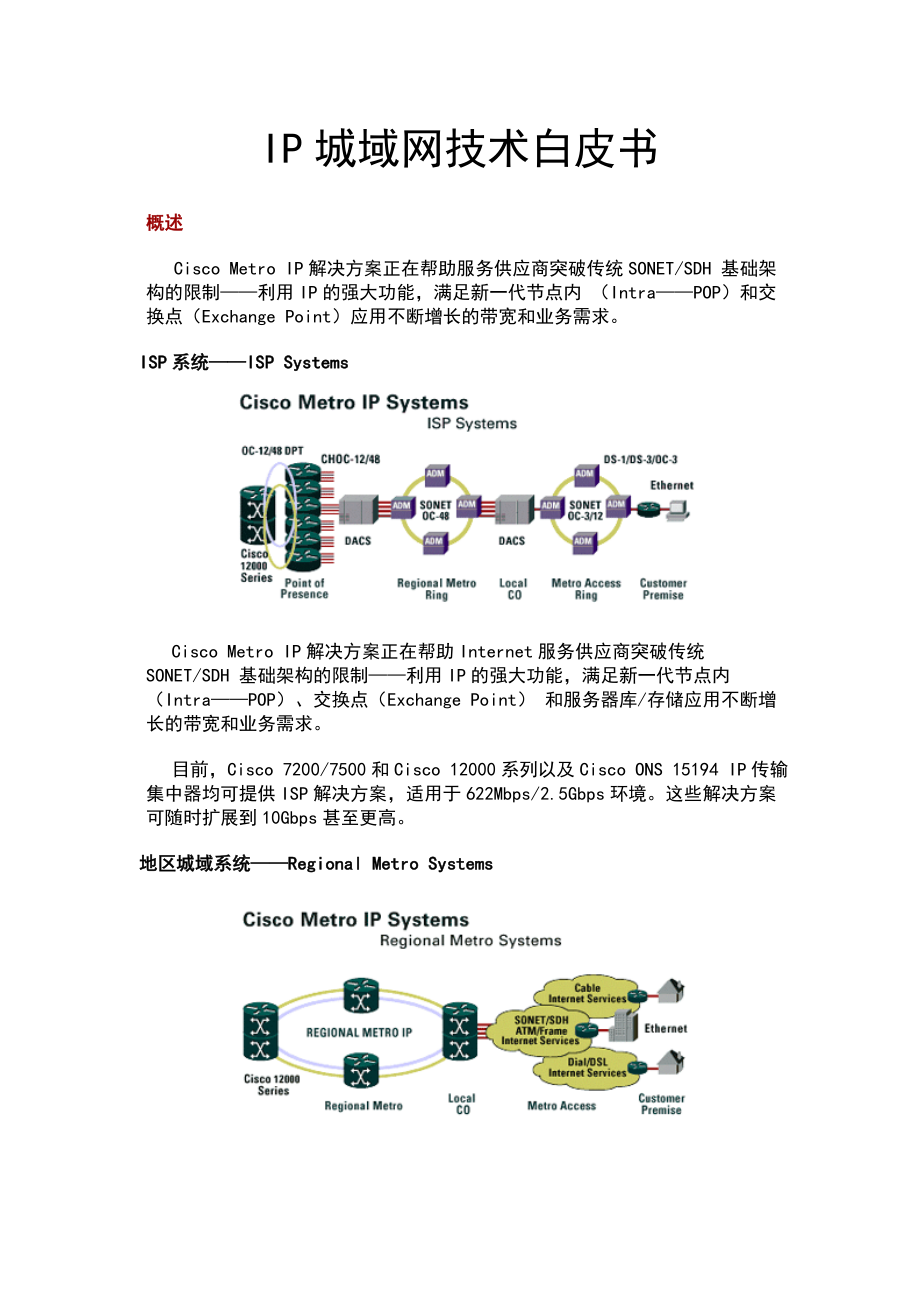 CiscoIPMANTech.思科IP城域网技术白皮书.doc_第1页