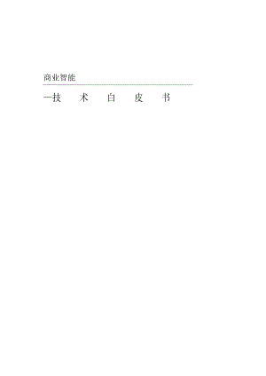 BI技术白皮书.doc