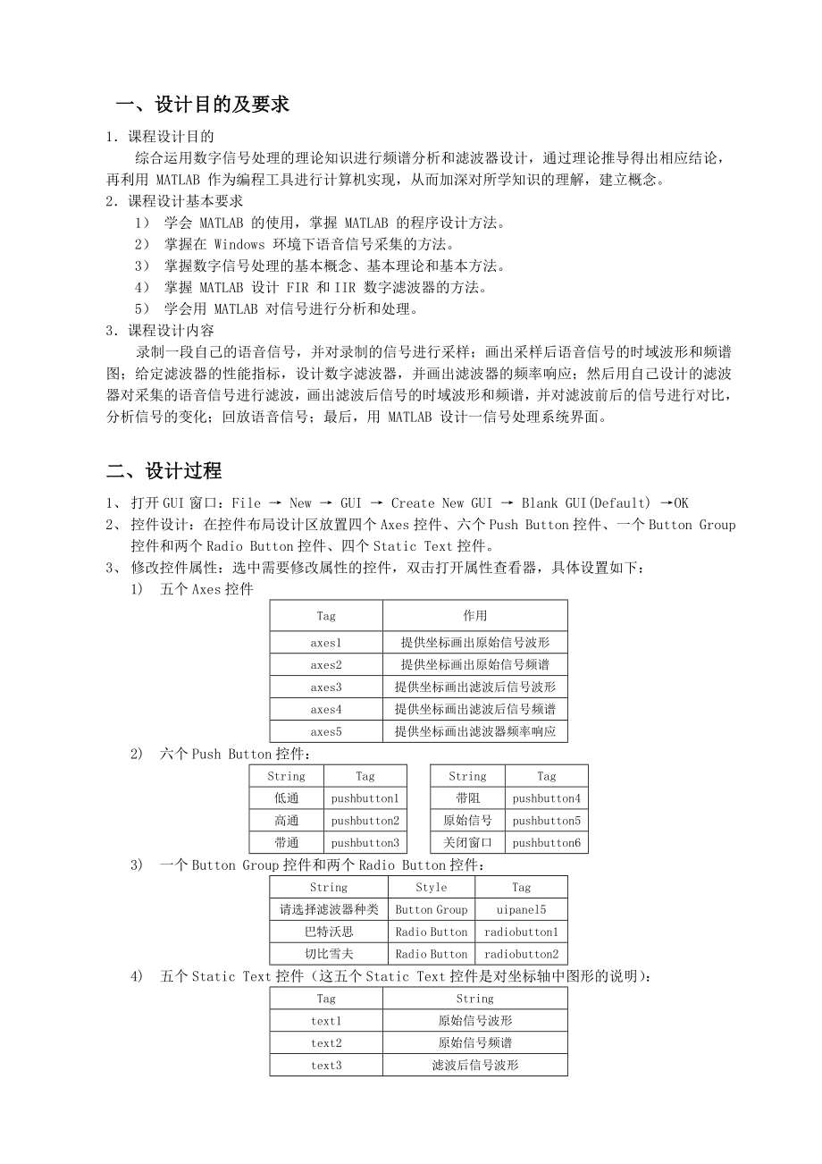 基于MATLAB的语音信号分析与处理的课程设计实验报告.doc_第3页