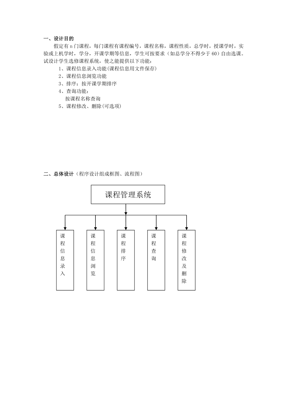 C语言课程设计说明书课程管理系统.doc_第3页