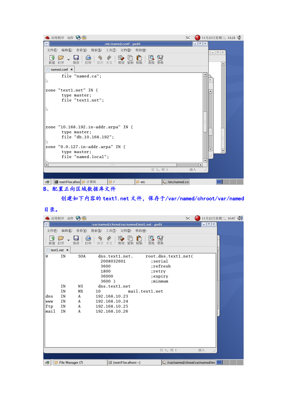linuxDNS服务器配置的实验报告.doc_第3页