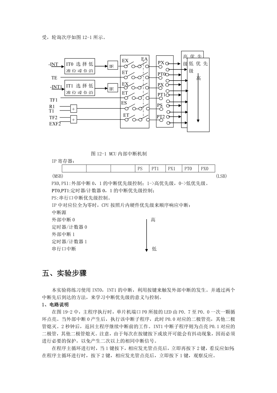 实验十二、中断优先级控制及中断保护实验.doc_第3页