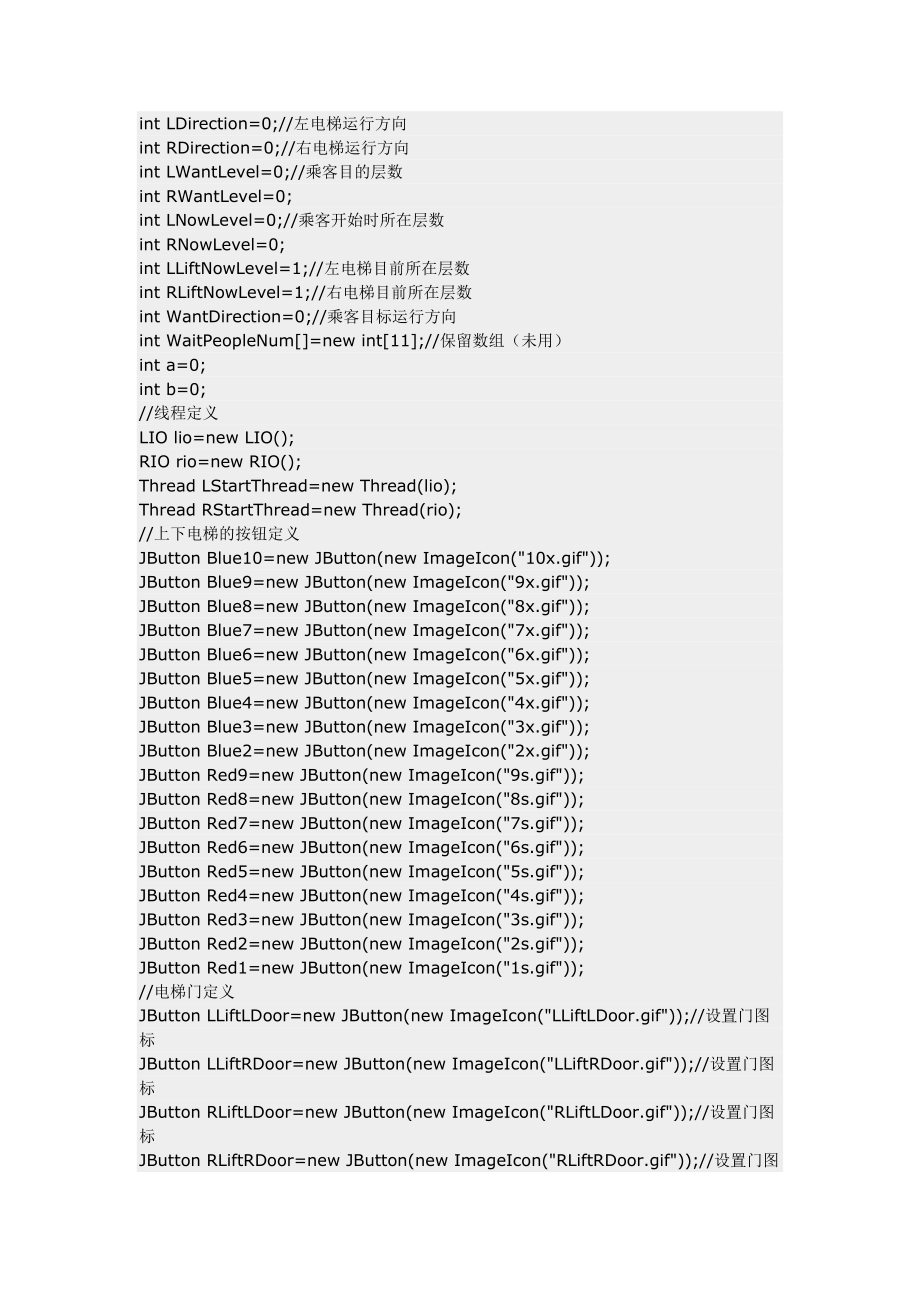 电梯模拟程序(Java语言编写).doc_第3页