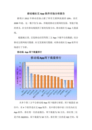 移动端社交App市场分析报告.doc