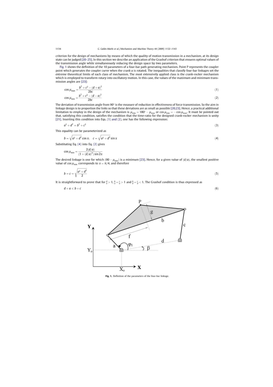 Shape optimization for path synthesis of crankrocker mechanisms using a waveletbased neural network.doc_第3页