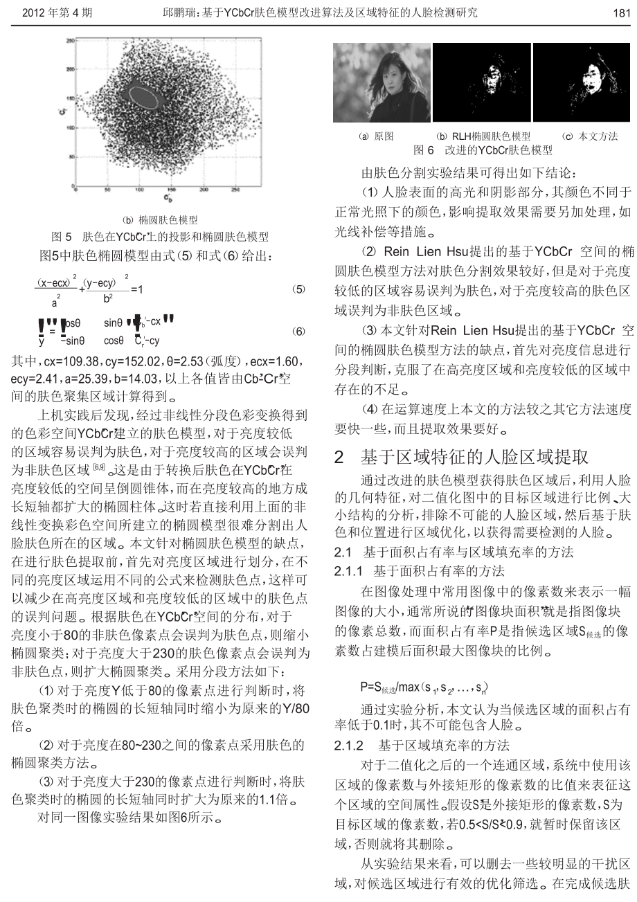 基于YCbCr肤色模型改进算法及区域特征的人脸检测研究.doc_第3页