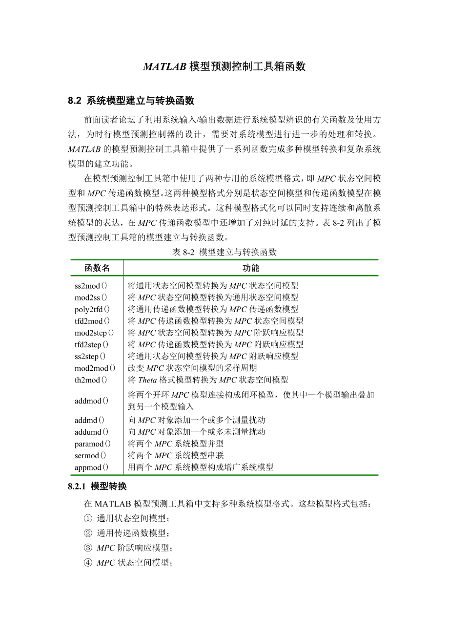 MATLAB模型预测控制工具箱函数.doc_第1页