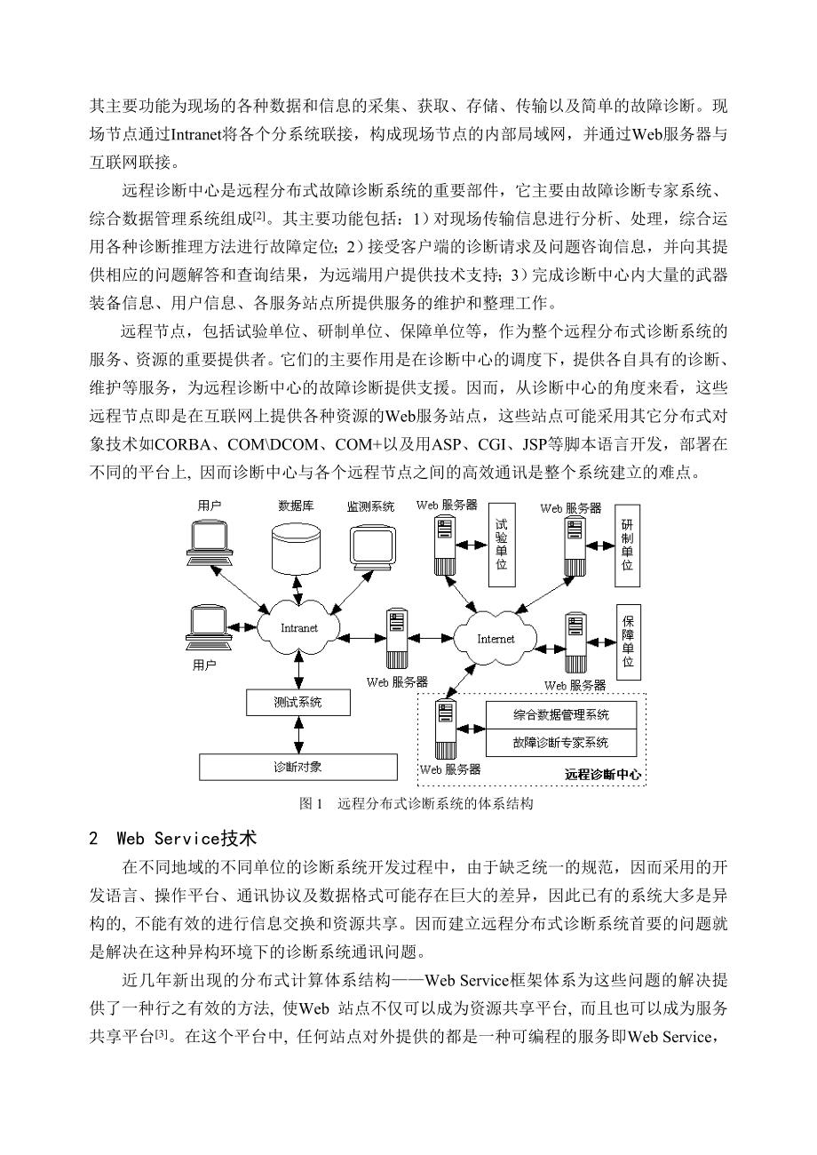 毕业论文（设计）基于Web Service 的远程分布式故障诊断专家系统37488.doc_第2页