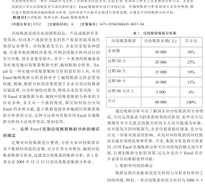 巧用Excel实施应收账款的账龄分析.doc