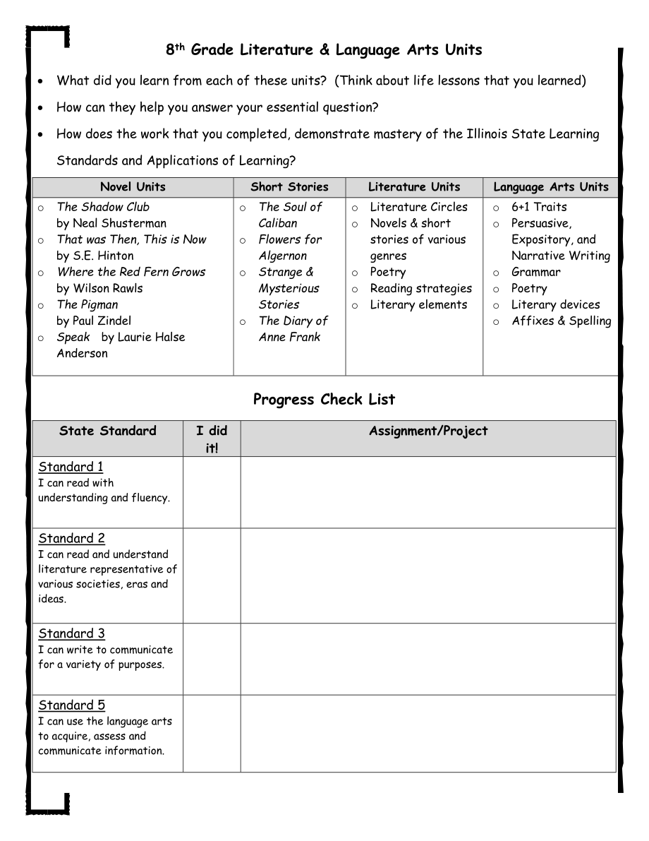 8th Grade Portfolio Projectdoc8th Grade Literature & Language .doc_第2页