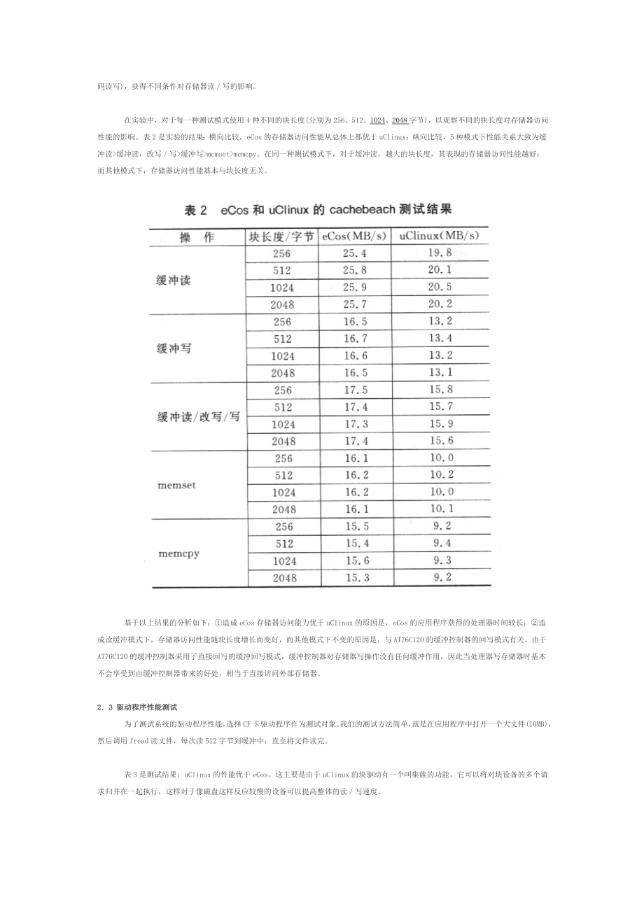 嵌入式操作系统UCLINUX和ECOS的比较.doc_第2页