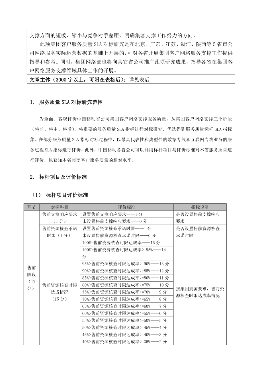 中国移动集团客户网络服务质量SLA对标研究.doc_第2页