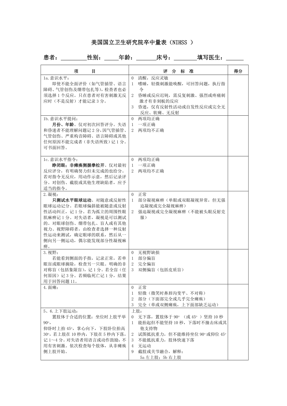 NIHSS评分量表使用版.doc_第1页