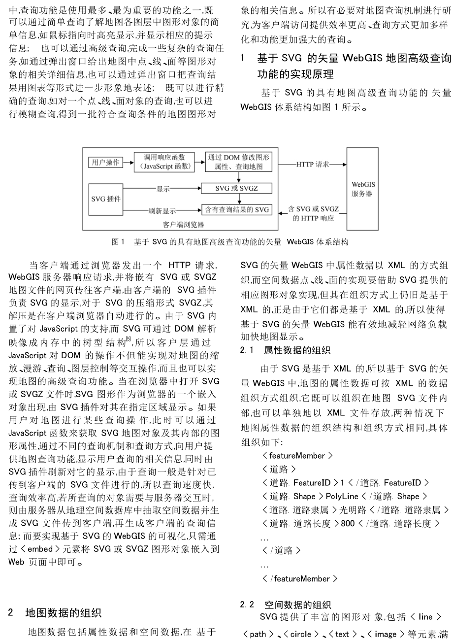 基于SVG的矢量WebGIS地图高级查询功能的实现.doc_第2页