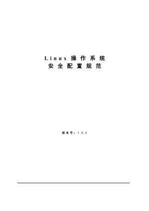 Linux操作系统安全配置规范V10.doc