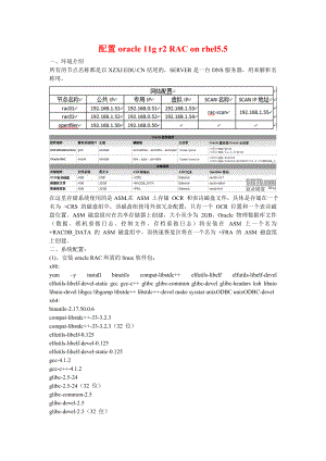 配置oracle 11G R2 RAC ON redhat55.doc