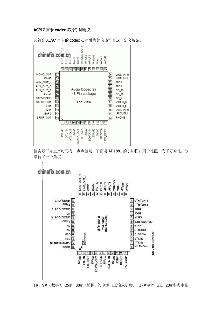 AC'97声卡codec芯片引脚定义.doc_第1页