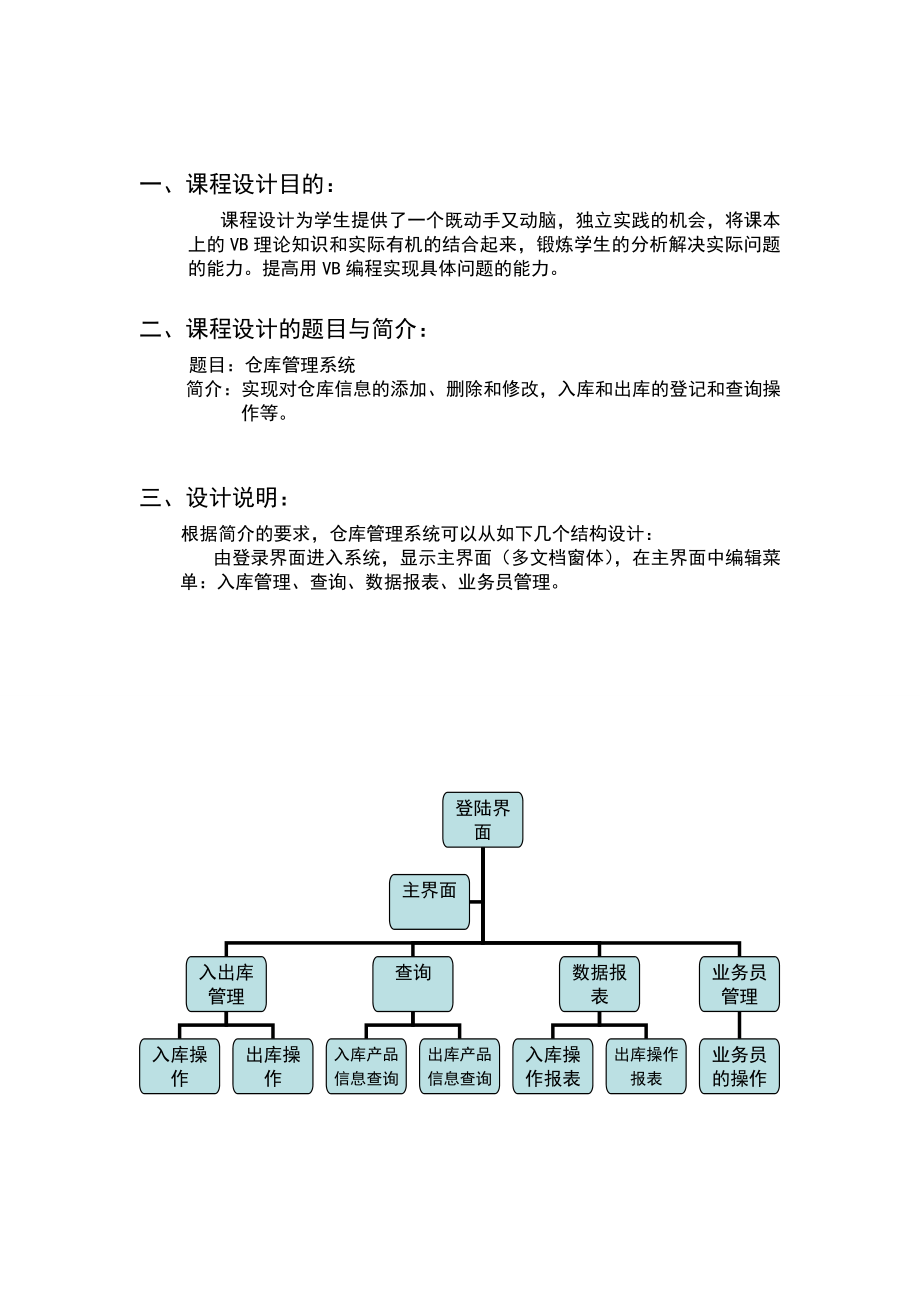 VB课程设计仓库管理系统.doc_第2页