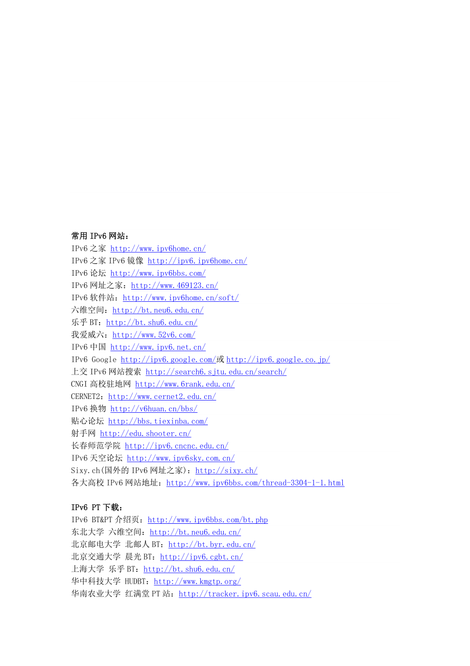 ipv6资源站点doc西安电子科技大学.doc_第1页
