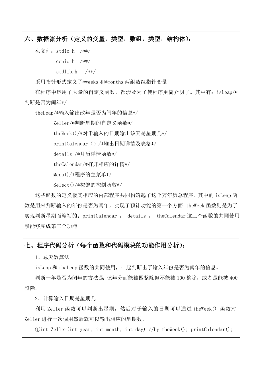 c语言课程设计报告万历系统.doc_第3页