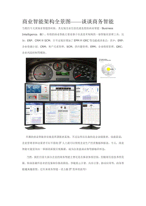 商业智能架构全景图谈谈商务智能.doc