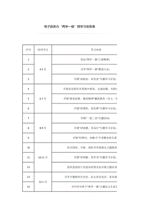 电子政务办“两学一做”预学习安排表.doc