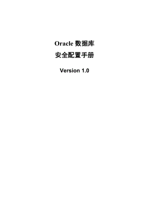 Oracle数据库安全配置手册.doc