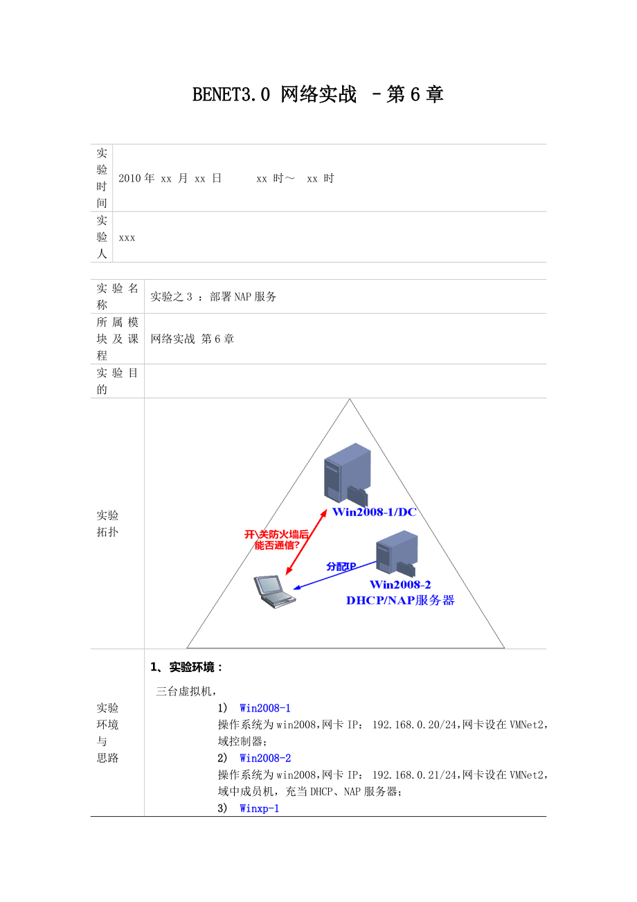 第6章实验报告之部署NAP服务.doc_第1页