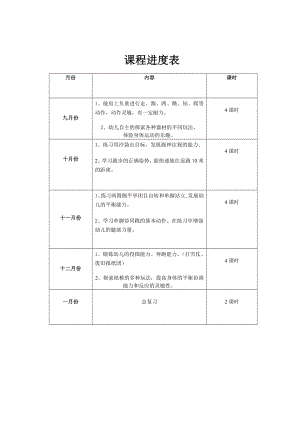 大班第一学期体育教学计划.doc