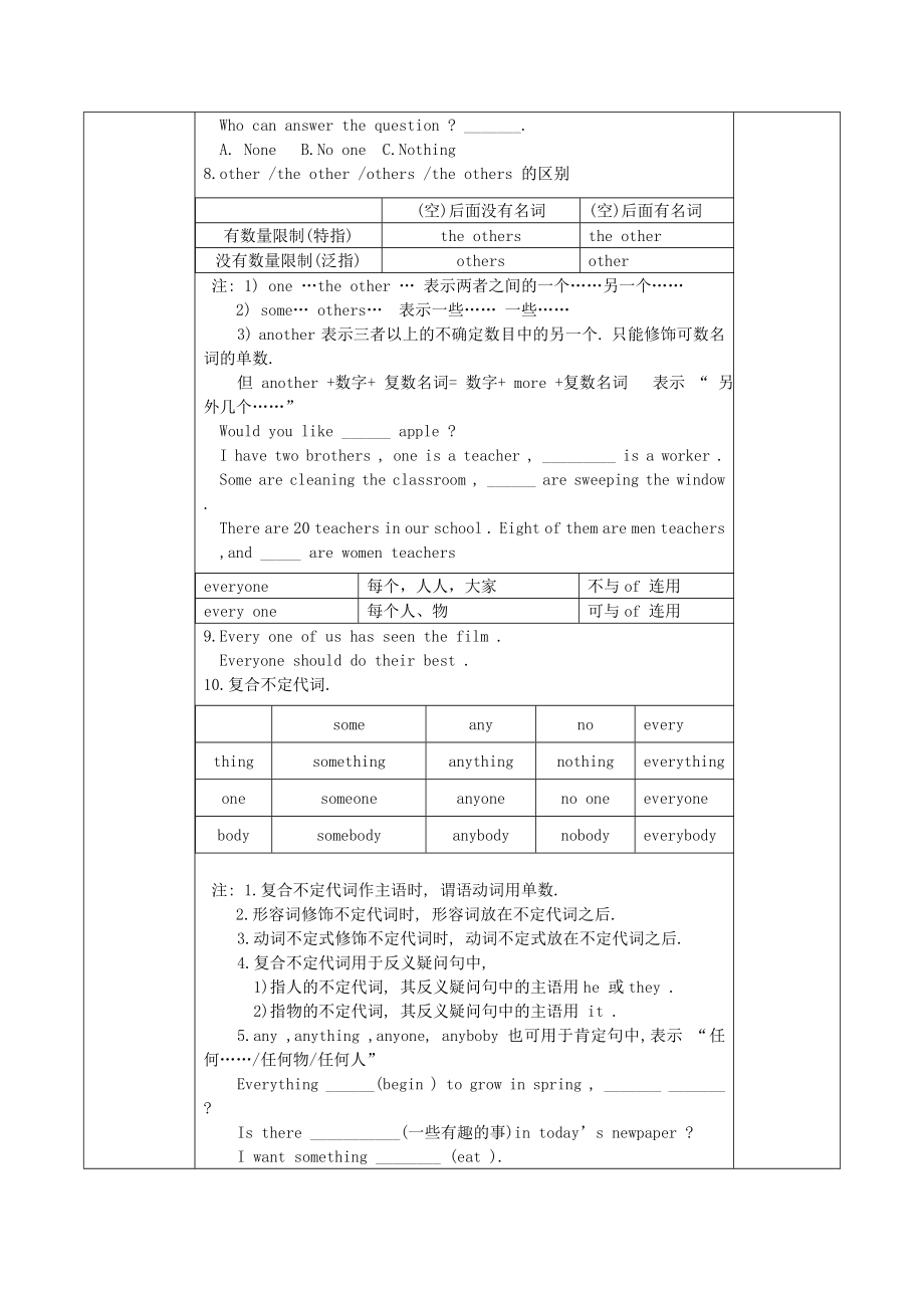 山东省高唐县实验中学九级英语全册 代词复习教案2 人教新目标版.doc_第3页