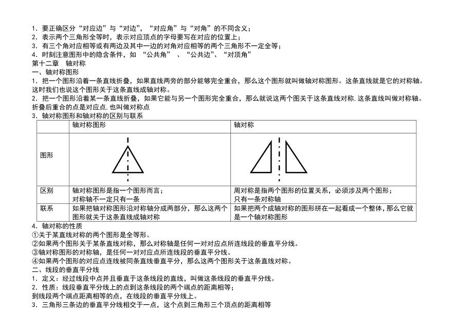 八级数学上册期末复习提纲(人教版).doc_第2页