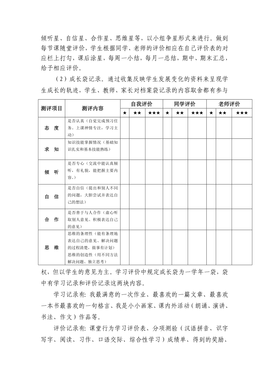 实验小学 学生学业成绩评价方案.doc_第3页