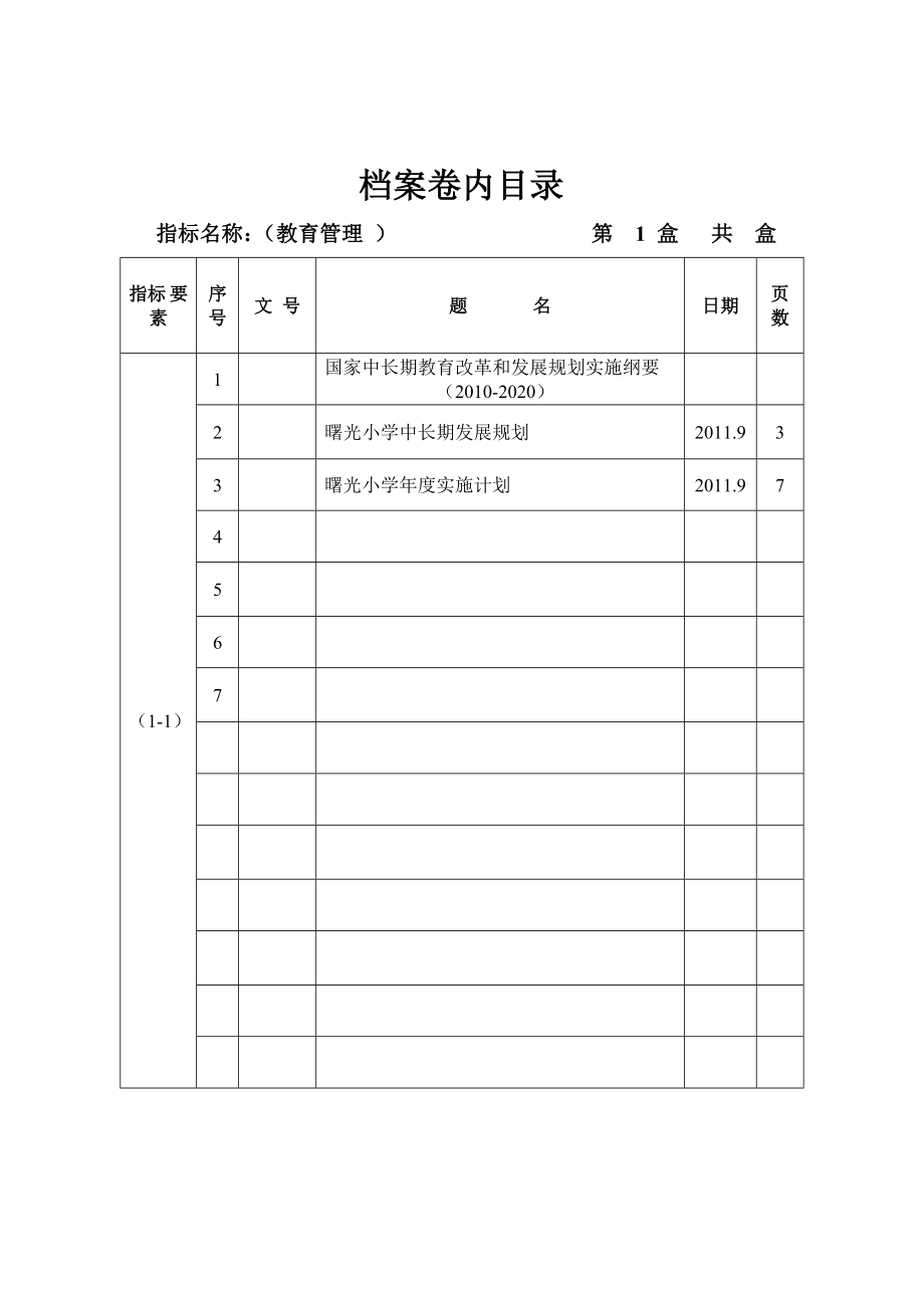 小学双高双普档案目录目录小学档案双.doc_第2页