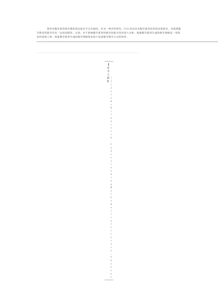 数学素养研究综述.doc_第3页