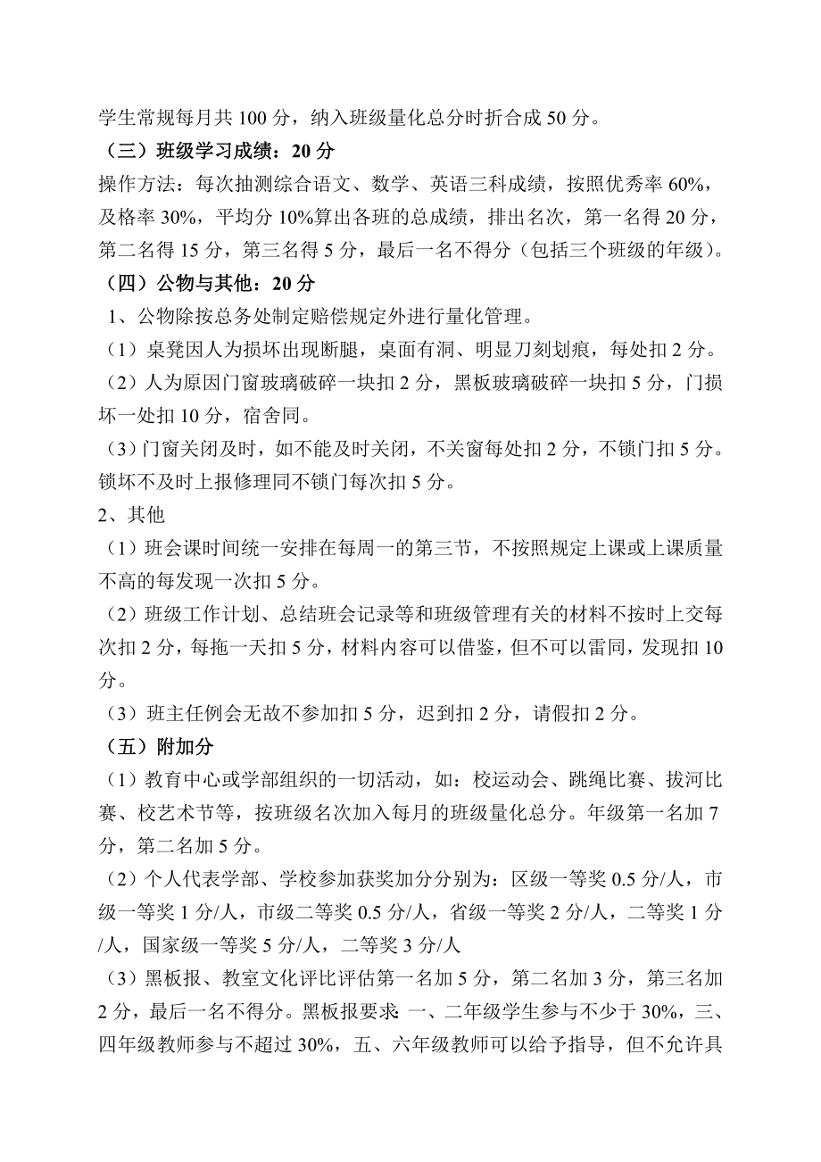 小学班主任考核制度及考核细则.doc_第3页