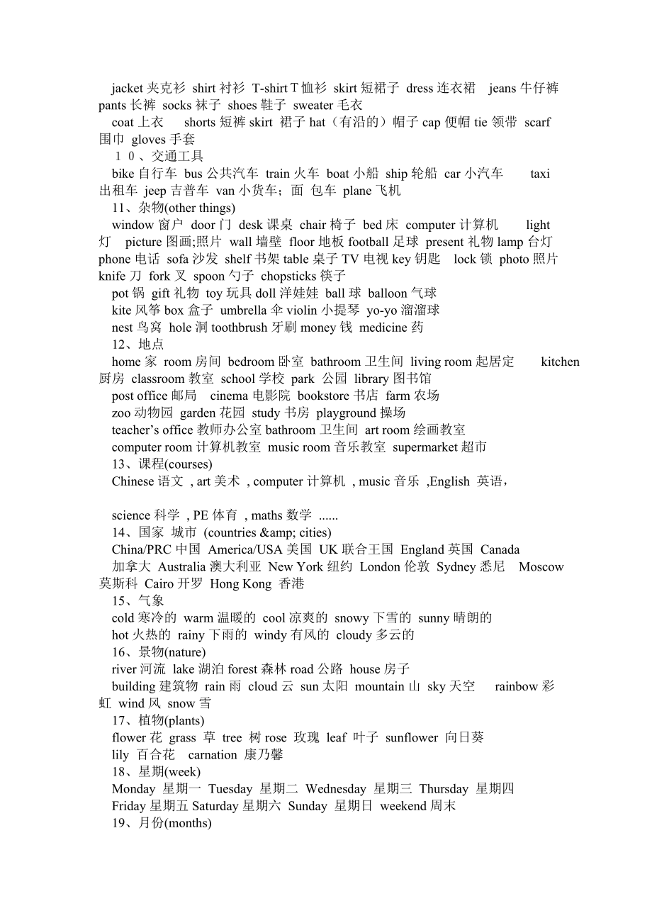 小学六级毕业英语复习资料.doc_第3页