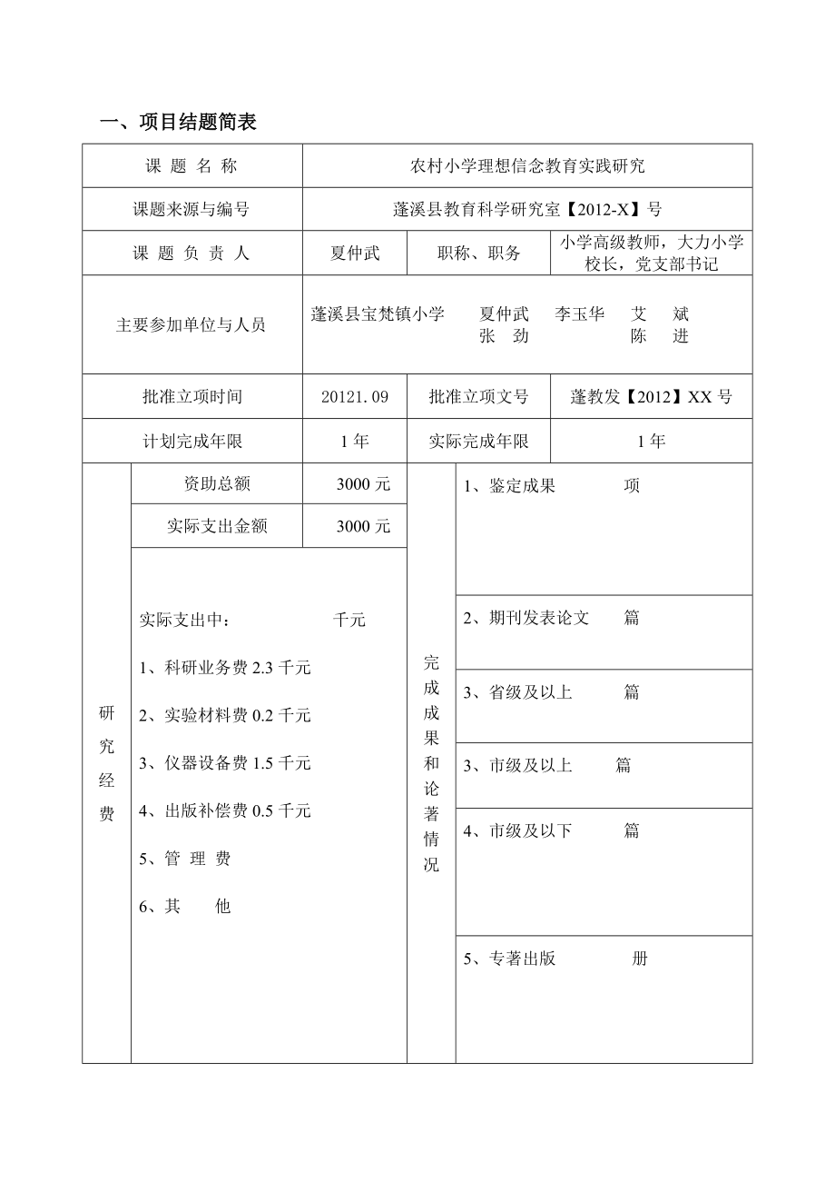 农村小学理想信念教育实践研究—科研课题报告.doc_第2页