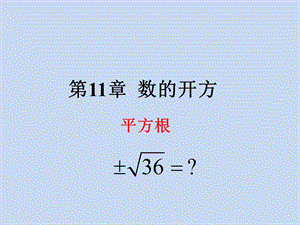 八年级数学上册课件：-第11章-数的开方.pptx