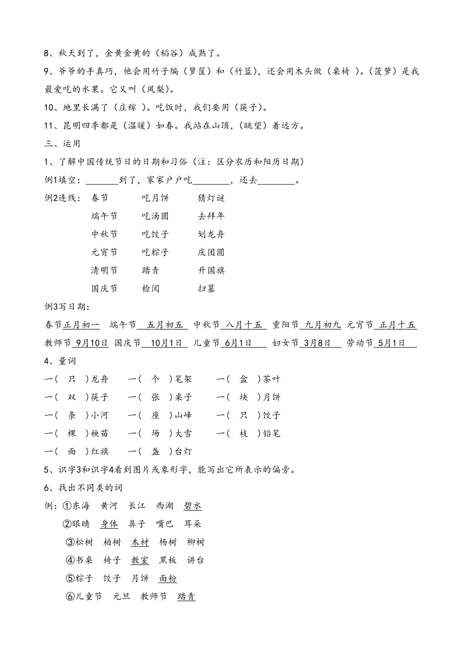 小学语文苏教版二级下册单元知识点.doc_第2页