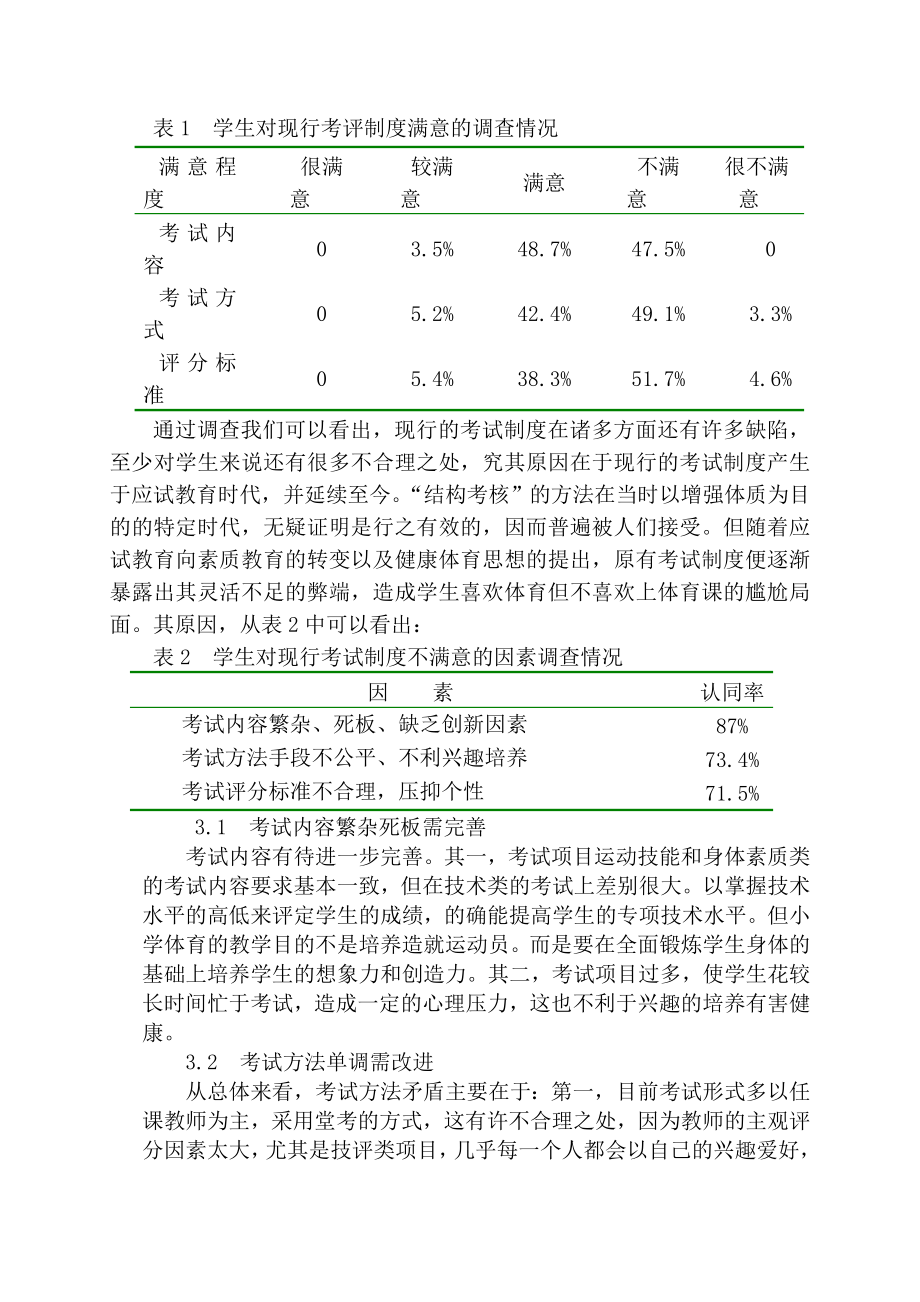 小学体育教学论文《小学体育健康课考评方案实验研究》 .doc_第2页