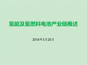 氢能与氢燃料电池产业链概述ppt课件.ppt