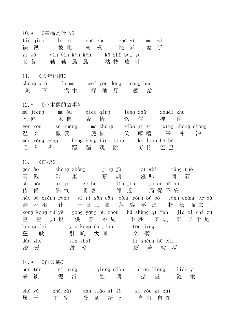 人教版语文四级上册词语表.doc_第3页