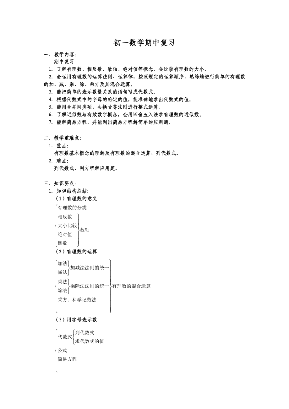 初一数学上册期中复习.doc_第1页