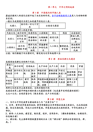 初一上册历史复习资料.doc