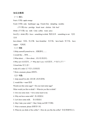 仁爱英语七级上册Unit3topic3知识点讲解及随堂练习.doc