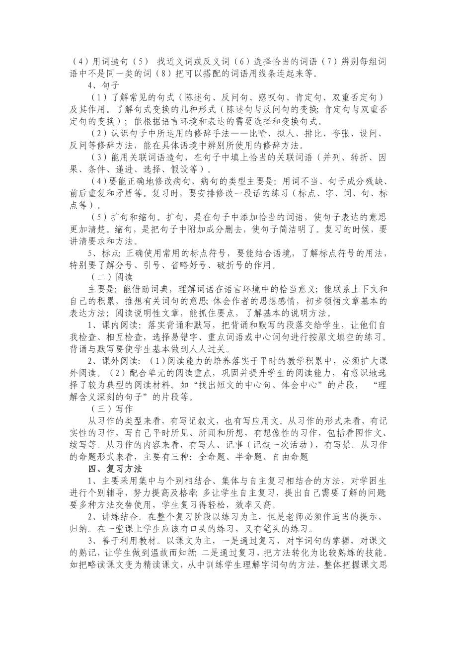 新人教版小学六级语文毕业复习建议.doc_第2页