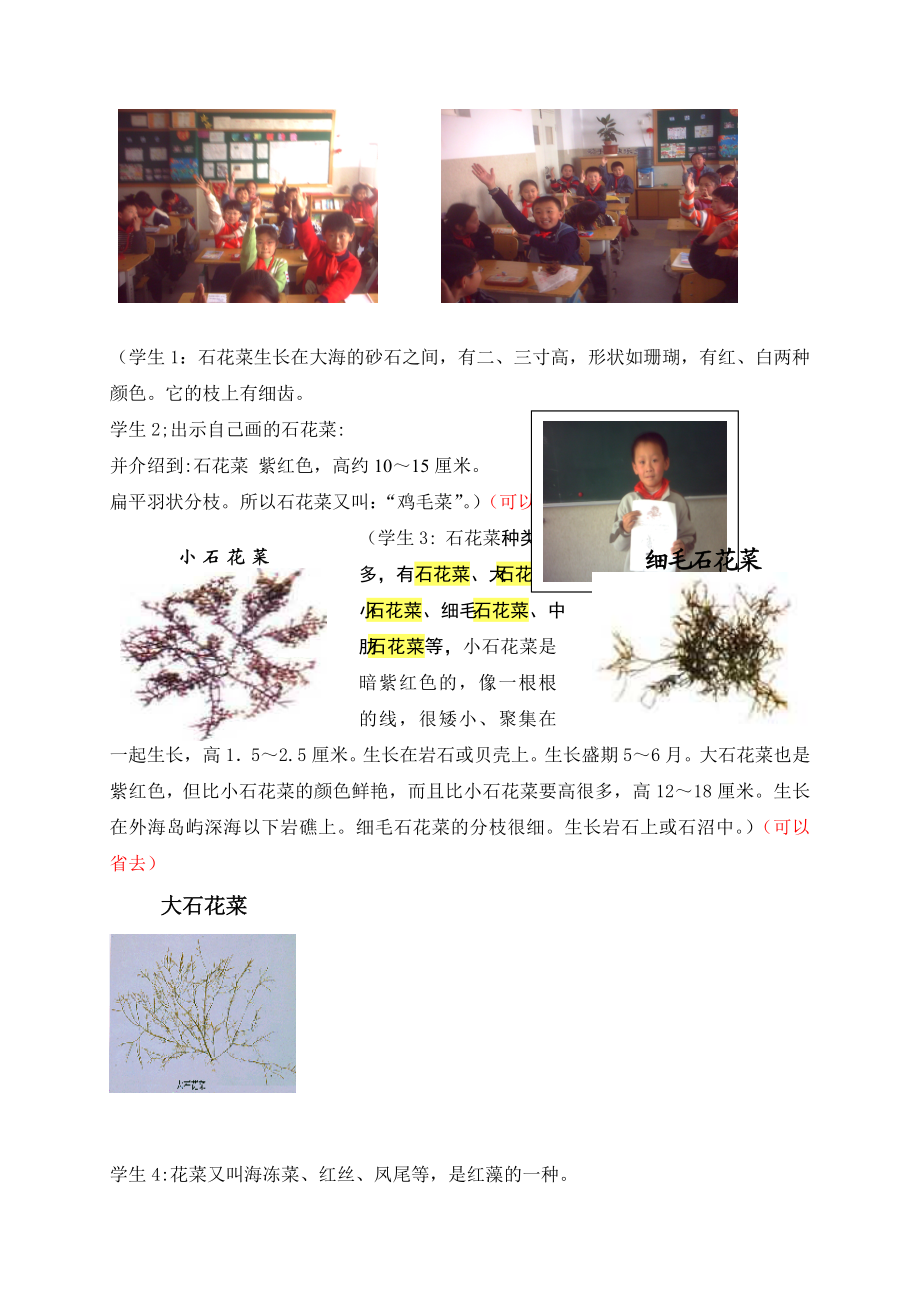 小学五级综合实践活动《奇妙的石花菜》活动案例.doc_第3页