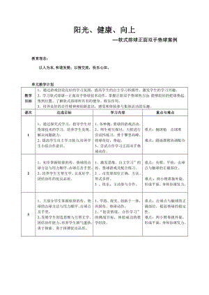 小学体育五级《软式排球正面双手垫球》教学设计.doc