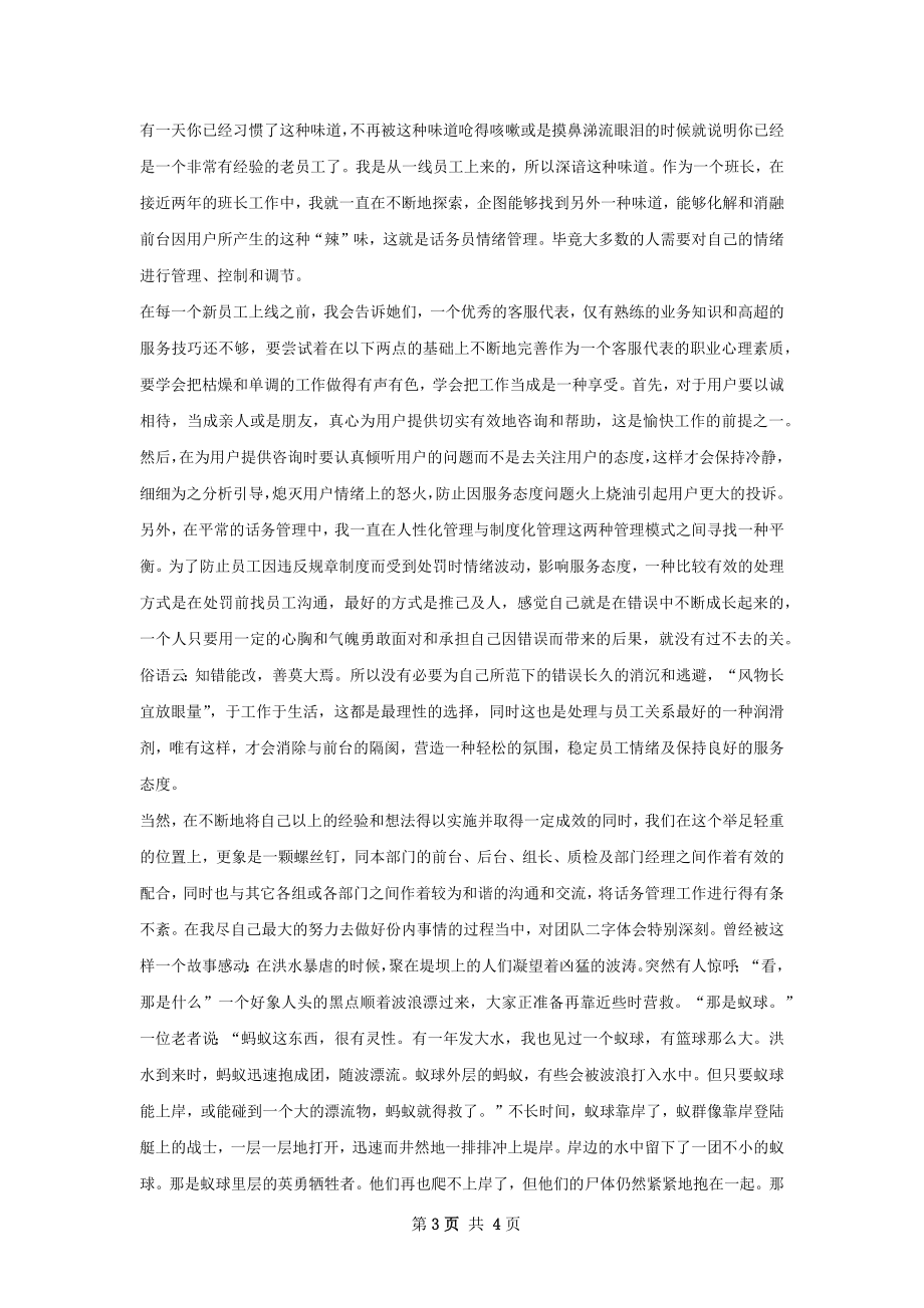 客服班长的工作总结.docx_第3页